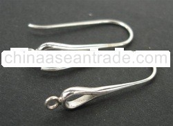 EWFMN49 - 925 Sterling Silver Ear wire with Eye LG