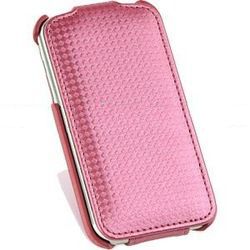 Fabric Crystal Case with Flip - Diagonal Checker (Hot Pink)