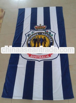 100% Cotton promotional beach towel with logo