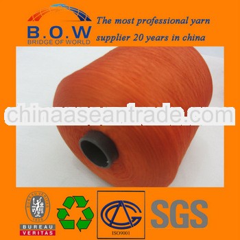 100% Dope dyed Polyester twisted yarn in textiles and leather product