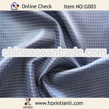100% Polyester Check Shirt Lining Fabrics Material