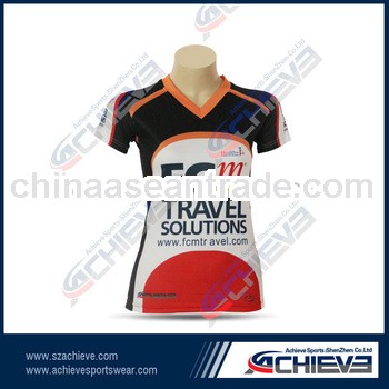100%Polyester rugby shirt with sublimation