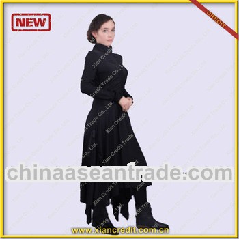 100% cotton kintted balck women abaya KDTE010-1
