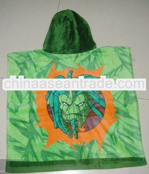 100 cotton poncho towel, hooded towel for baby