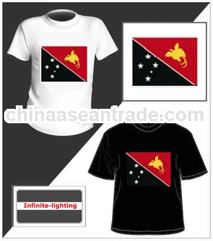 100% cotton scrolling led programmable message t-shirt for customize