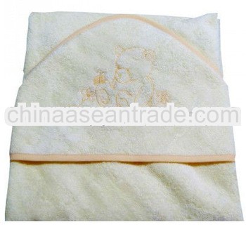 100% cotton terry baby hooded towel