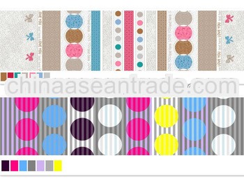 100%polyester microfiber dot/circle pinted bed sheets/mattress/quilt farbic Chinese cheap price