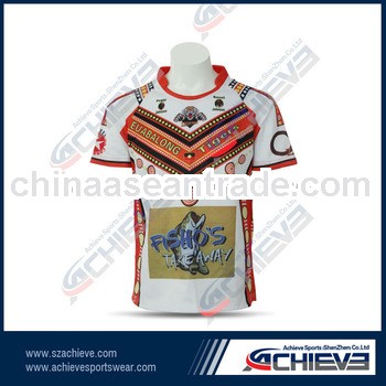 100%polyester rugby jerseys shirt with sublimation
