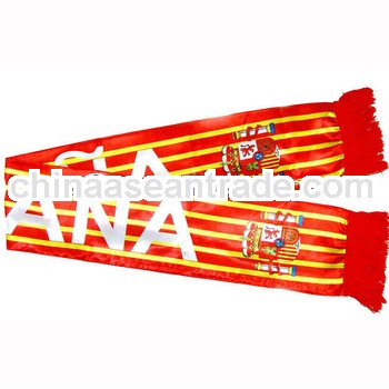 100%satin custom printed soccer scarf