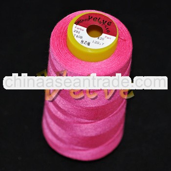 100% spun polyester wrapped poly core sewing thread