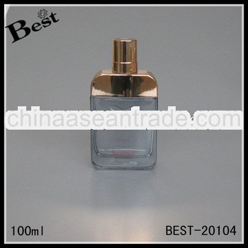 100ml colored perfume bottles glass with shiny cap