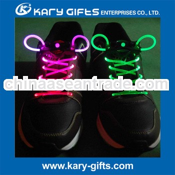 100pairs rgb multi color led flash shoelaces
