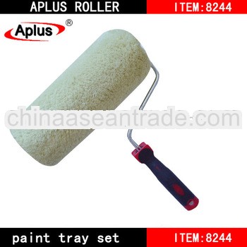 10"EU add 8mm foam paint roller with rubber handle