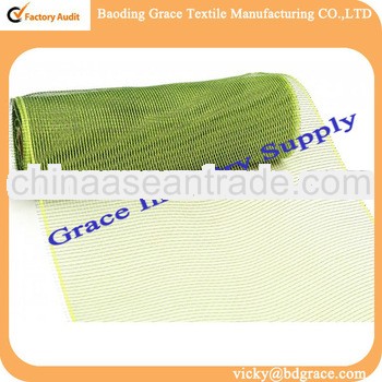 10" Poly Deco Mesh: 2-Tone Moss Green/Apple