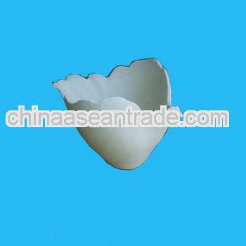 10" decorative matt white bird ceramic art bowl