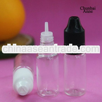 10ml bottles long tip clear pet eye dropper bottle triangle blind mark childproof tamper cap