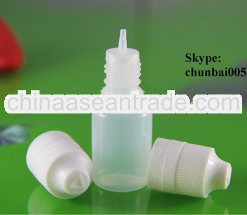 10ml childproof tamper evident dropper bottle with long tip TUV/SGS certificate