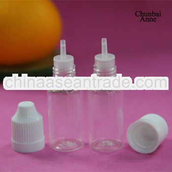 10ml pet plastic dropper bottles with long tip childproof cap TUV/SGS certificate