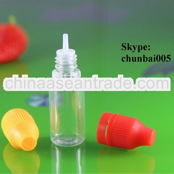 10ml plastic dropper with childproof and tamper evident cap with long thin tip