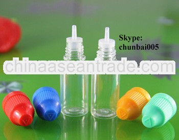 10ml plastic eye dropper bottles with orange/blue/green childproof cap with braille triangle with lo
