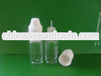 10ml plastic transparent childproof cap long thin tip clear e liquid nicotine bottles JB-210