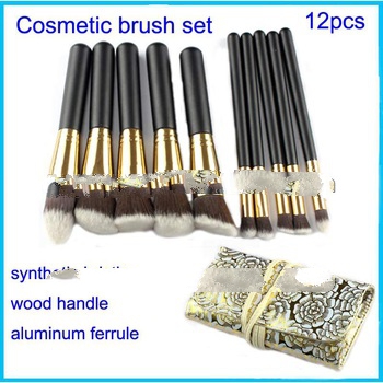 10pcs Makeup Brush Set Professional Manufacturer China Black