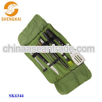 10pcs stainless steel hot sale barbecue sticks set in pp handle