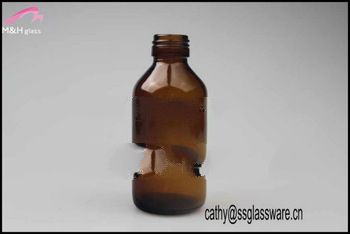 120ml amber glass boston bottle