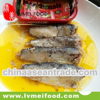 125G High Quality and Good Taste Canned Sardines in Vegetable Oil