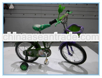 12''-20''green color with auxiliary wheel front basket baby boy bike cycle,child bik