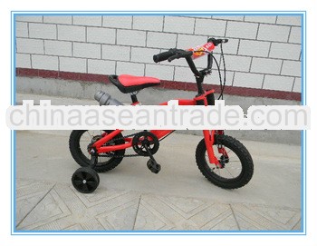 12''Mini size red color with training wheel black color rim ISO 9001 quality boy bmx bike,ki