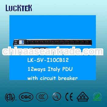 12 Ways Italy standard PDU with circuit breaker