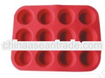 12 cups silicon cake mould ice cube tray bakeware