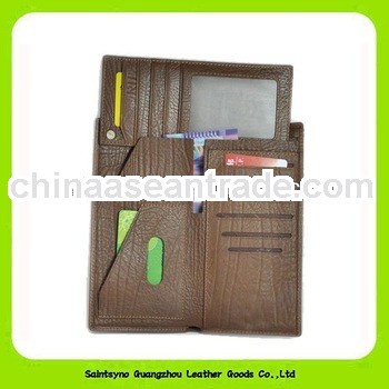 13298A Top quality leather swivel card holder wallet/long wallet