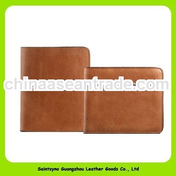 13367 Classic design bifold man leather wallet
