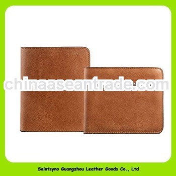 13367 Classic design bifold man leather wallet