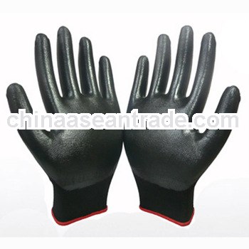 13 gauge polyester nitrile coated Men work gloves made in 