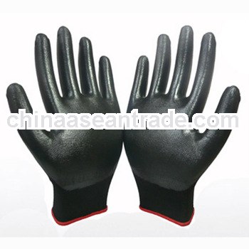 13 gauge polyester nitrile coated Men work gloves made in