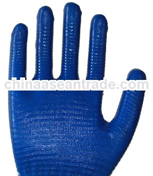 13 gauge polyester shell nitrile dipped work gloves for sale