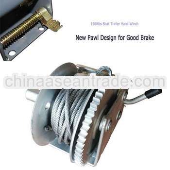 1500lbs Marine Trailer Cable Boat Winch