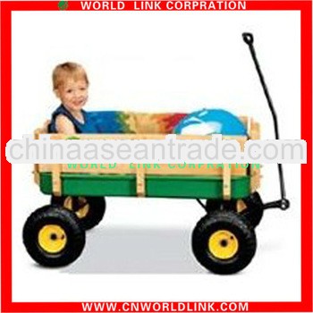 150kg Folding Wooden Green Kid Wagon