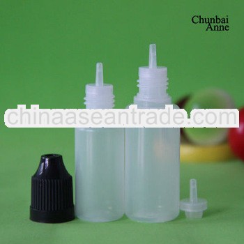 15ml Plastic Dropper bottle with childproof cap and triangle with tamper with long thin tip with TUV