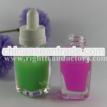 15ml childproof clear square essential oil glass bottles
