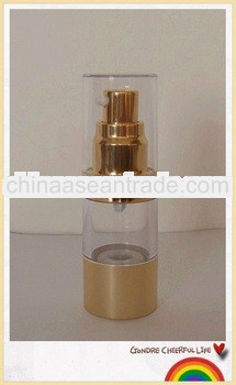 15ml clear cap with aluminum silver airless bottle