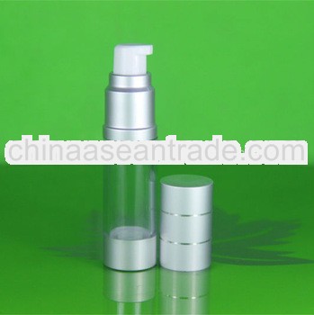 15ml cosmetics airless pump bottlewith pump cap