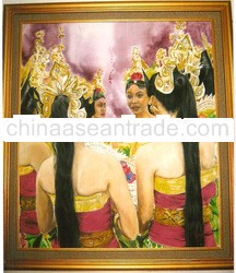 Tittle: Meeting part I painting, painting from Bali, painter products