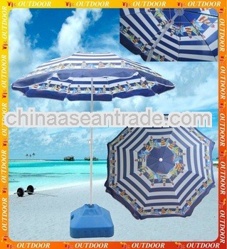 170T polyester fabric beach umbrella with steel tilt