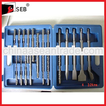 17pcs electric hammer drill bit and chisel bit set