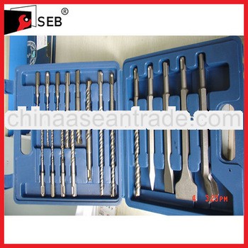17pcs electric hammer drill bit & chisel set