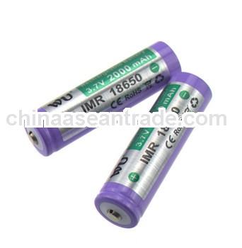 18650 imr 3.7V 2000mAh li-ion Rechargeable batteries/18650 li-ion best price rechargeable batteries
